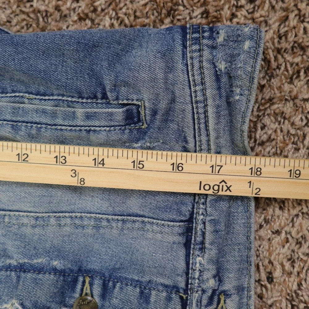 Free People Hooded Denim Sweatshirt Hybrid Jacket Women's XS 16x18 - Picture 10 of 12